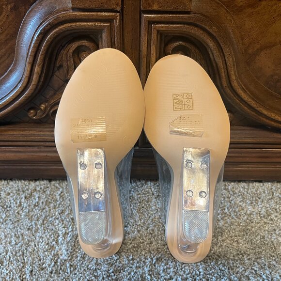 Clear Wedge Sandals Size 11 - Picture 8 of 11
